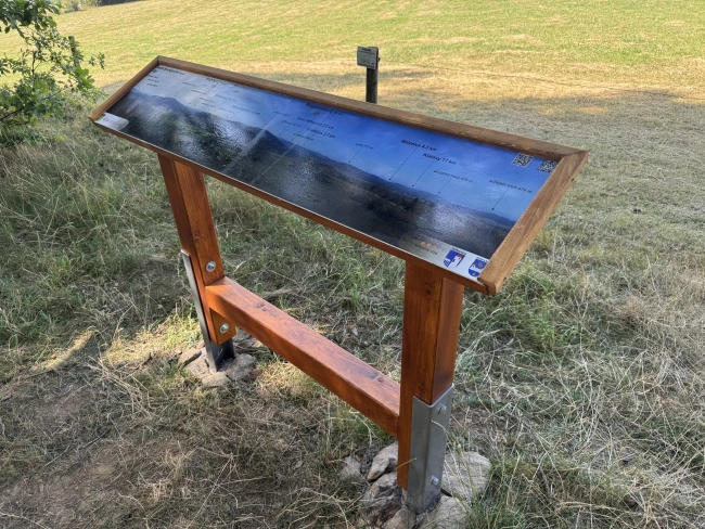 Panoramatická tabule vyhlídka na Kalvárii 2025